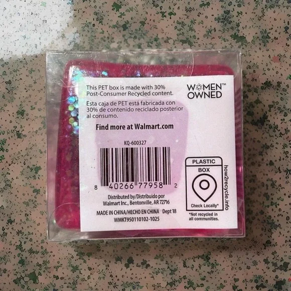 Squishy Sugar Cube Toy, Pink, Easter by Way To Celebrate Sensory Fidget Toy Pink - Picture 2 of 2